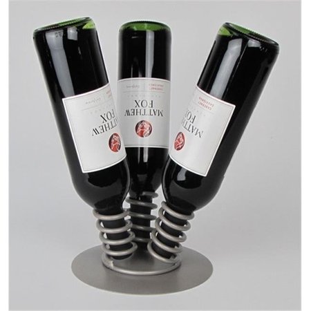 METROTEX DESIGNS Metrotex Designs 29065 3-Bottle Wine Display-Pewter Powder Coat Finish 29065
